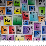 DIGITAL Cotton print - Chemistry symbols - Multicolor