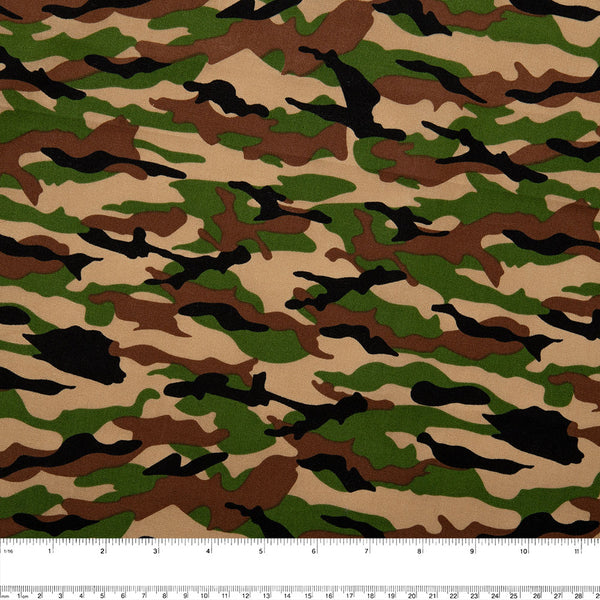 CLUB HOUSE - Coton imprimé - Camouflage - Chocolat
