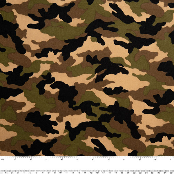 CLUB HOUSE - Coton imprimé - Camouflage - Brun