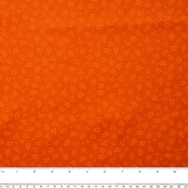 Coton imprimé BIO - Blé - Orange