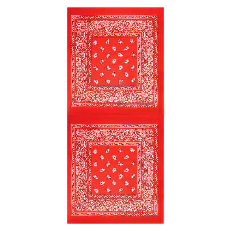 BANDANA Panneaux 20" X 42" (50cm X 112cm) - Rouge / Blanc