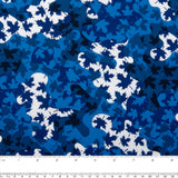 "I LOVE CANADA" - Coton imprimé - Camouflage / Feuille d'érable - Bleu