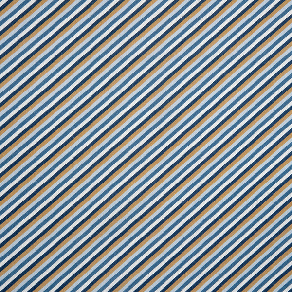 DISCOVER Printed Cotton - Digonals stripes - Blue