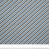 DISCOVER Printed Cotton - Digonals stripes - Blue
