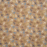 DISCOVER Printed Cotton - Airplane - Brown