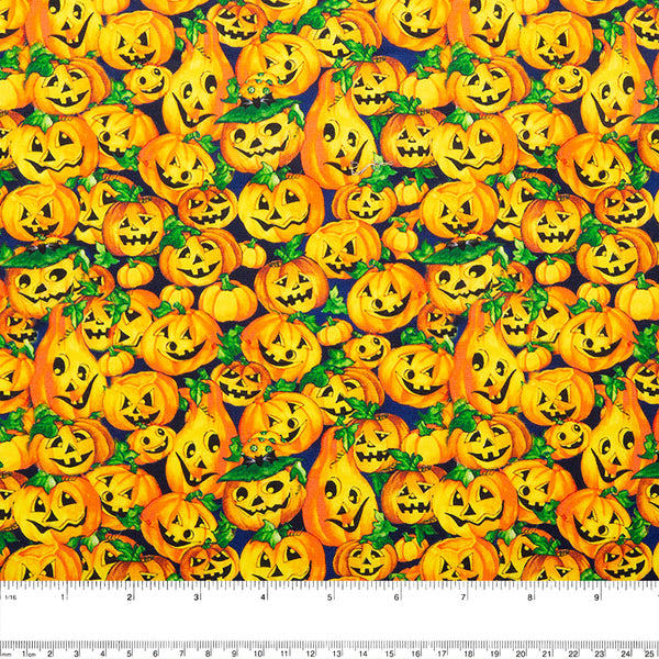 Imprimé amusant d'Halloween - Citrouille - Mauve