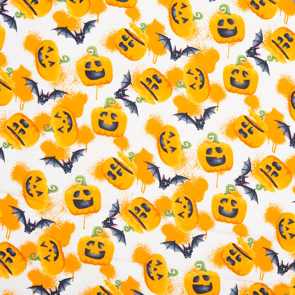 Halloween Fun Print - Pumpkin - White