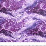 Digital Printed Cotton - NATURAL BEAUTIES - Ocean - Purple