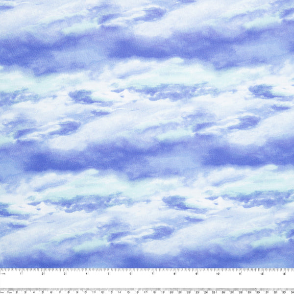 Digital Printed Cotton - NATURAL BEAUTIES - Sky - Blue