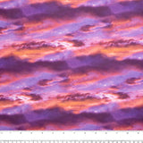 Digital Printed Cotton - NATURAL BEAUTIES - Sky - Purple
