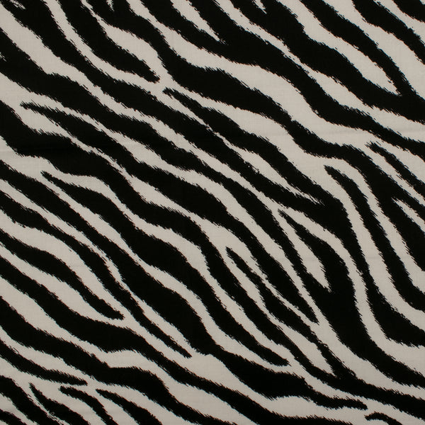 ESSENTIAL Printed Cotton - WINDHAM - Zebra - White