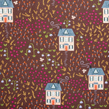 Stashbuster Cotton - WINDHAM - Houses - Brown