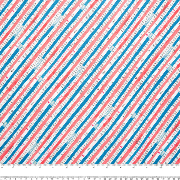 Réserve de coton - WINDHAM - Rayure diagonale - Bleu