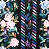 Stashbuster Cotton - WINDHAM - Roses stripes - Black