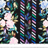 Stashbuster Cotton - WINDHAM - Roses stripes - Black