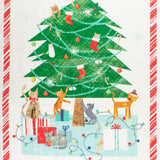 Stashbuster Cotton - WINDHAM - Panel Tree 10" x 44" (25cm x 112cm) - White