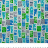 Stashbuster Cotton - WINDHAM - Buildings - Mint green
