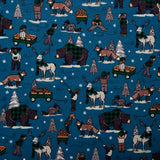 Réserve de coton - WINDHAM - Ours Buffalo - Bleu Alpin