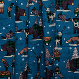 Réserve de coton - WINDHAM - Ours Buffalo - Bleu Alpin