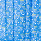 Coton imprimé - HANUKKAH - Ménorah petit - Bleu