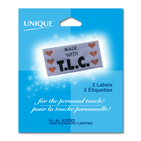 Étiquette Tlc Love UNIQUE - bleu moyen
