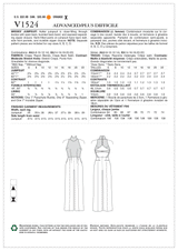 V1524 Misses' Open-Back, Belted Jumpsuit (size: 6-8-10-12-14)