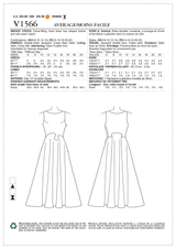 V1566 Misses' Fit-and-Flare Sleeveless Dress (size: 6-8-10-12-14)