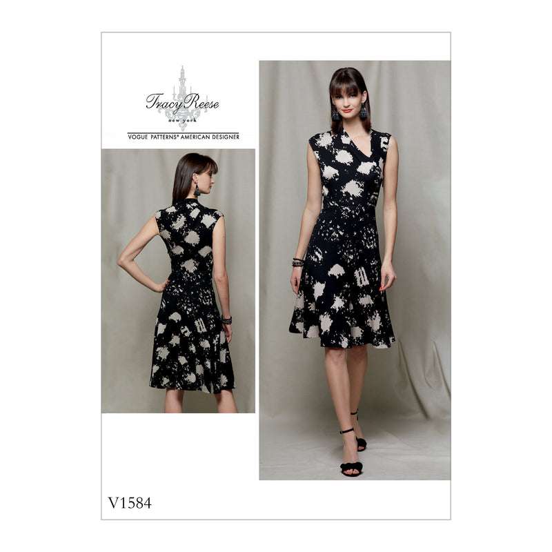 V1584 Misses' Dress (size: 6-8-10-12-14)