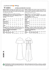 V1604 Misses' Dress (size: 14-16-18-20-22)