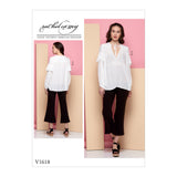 V1618 Misses' Tunic and Pants (size: 6-8-10-12-14)