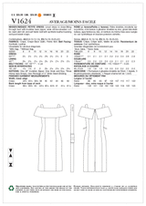 V1624 Misses'/Misses' Petite Dress (size: 6-8-10-12-14)