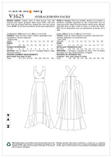 V1625 Misses' Dress (size: 12-14-16-18-20)