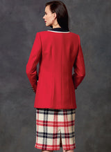 V1643 Misses'/Misses' Petite Jacket, Dress and Skirt (size: 6-8-10-12-14)