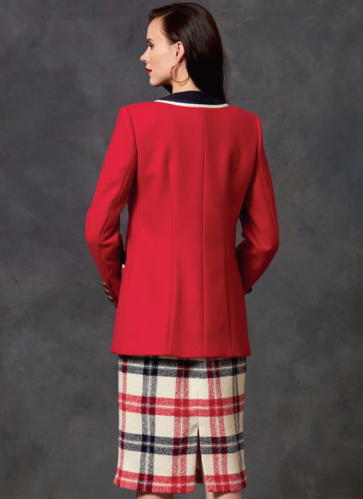 V1643 Misses'/Misses' Petite Jacket, Dress and Skirt (size: 14-16-18-20-22)