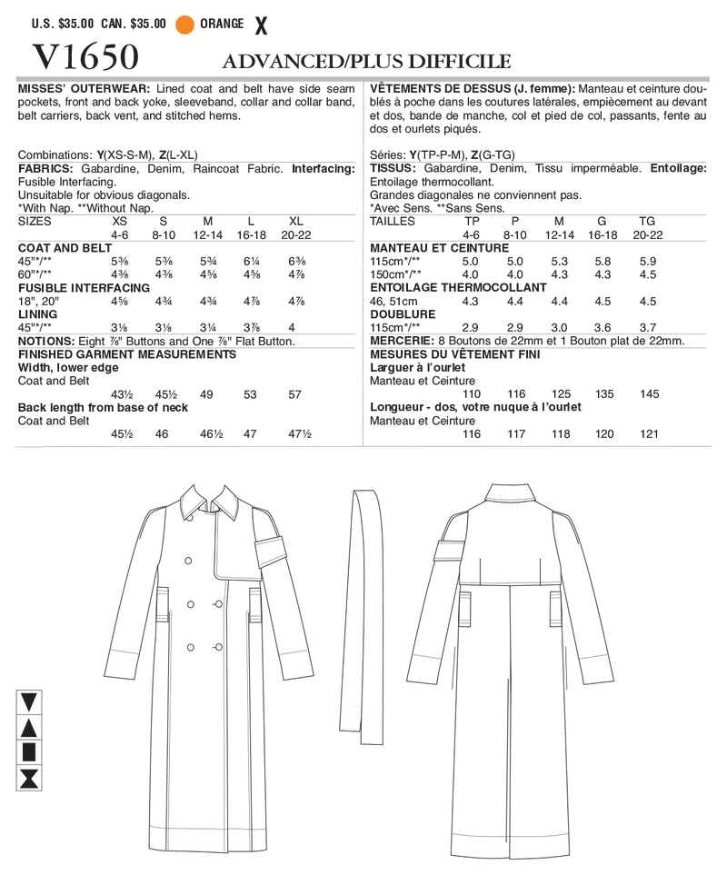 V1650 Misses' Outerwear (size: L-XL)