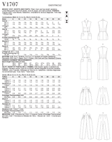 V1707 Misses' Vest, Shorts & Pants (size: 8-10-12-14-16)