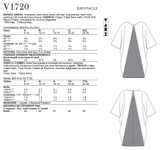 V1720 Misses' Dress (size: S-M-L-XL-XXL)