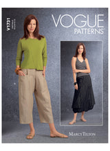 V1731 Misses' Deep-Pocket Skirt and Pants (size: 14-16-18-20)