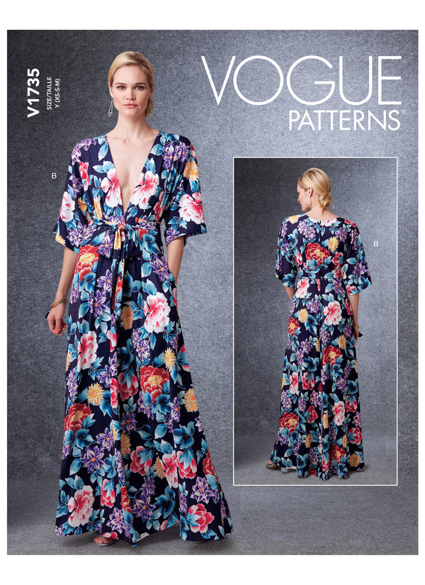 V1735 Robe Style Kimono Jeune Femme (grandeur: TP-P-M)