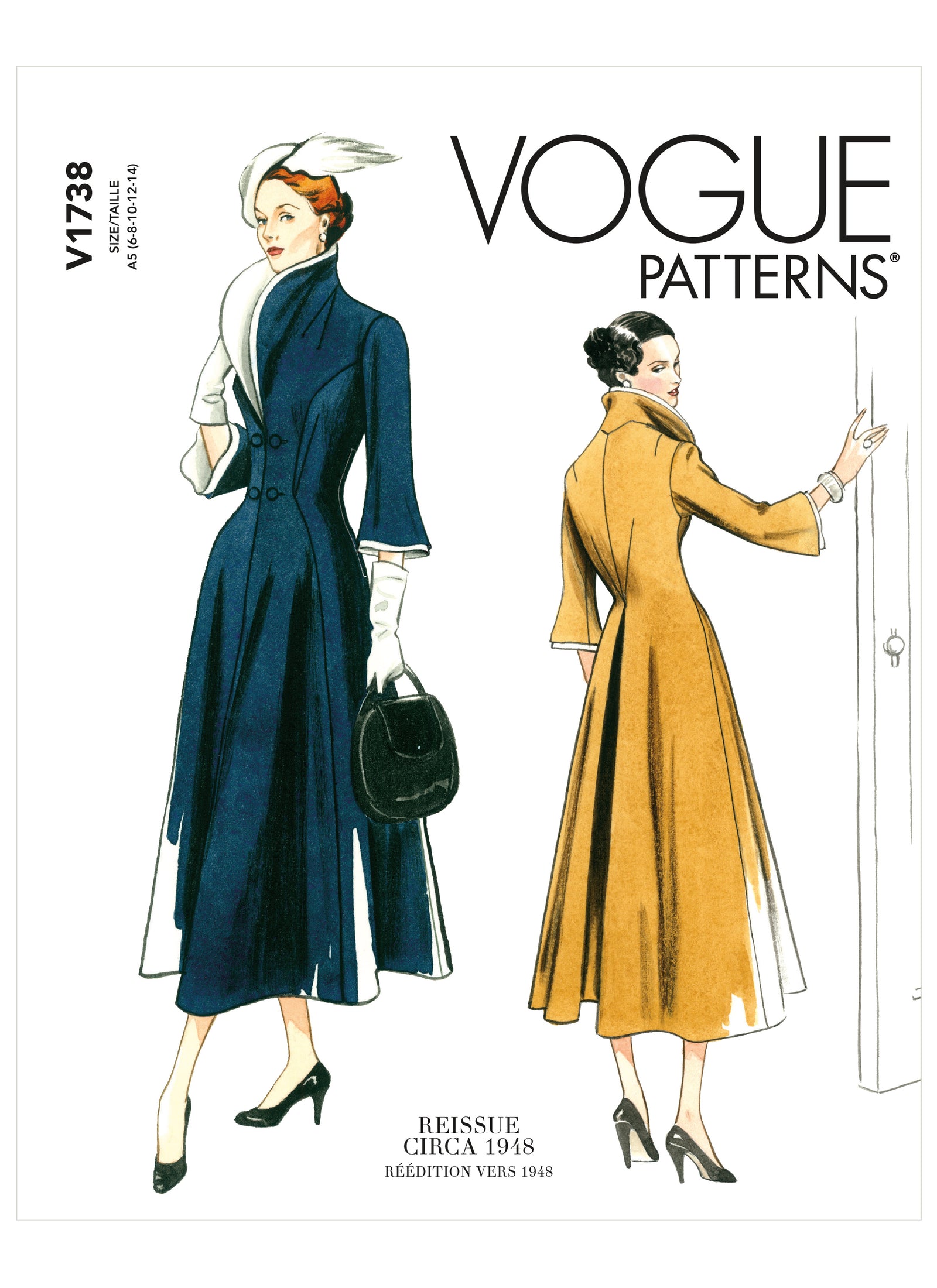 V1738 Misses Wide Collar Fit and Flare Dress Fabricville