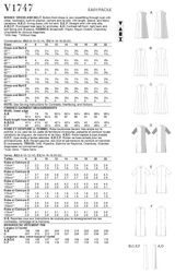 V1747 Misses' Dress and Belt (size: 6-8-10-12-14)