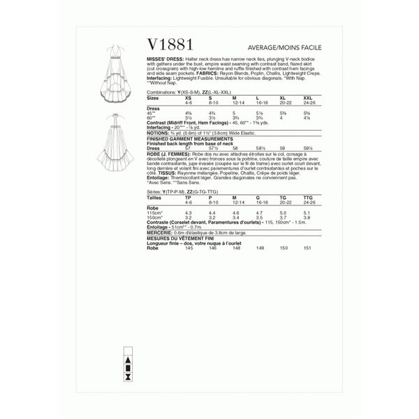 V1881 Misses' Dress by Júlio César (L-XL-XXL)