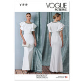 V1919 Misses' Full Length Dress with Belt by Badgley Mischka (16-18-20-22-24)