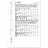 V1921 Robe pour femme (14-16-18-20-22)