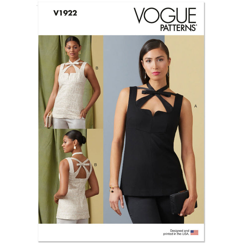 V1922 Misses' Sleeveless Top