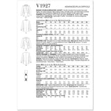 V1927 Misses' Double-Breasted Jacket (18-20-22-24-26)