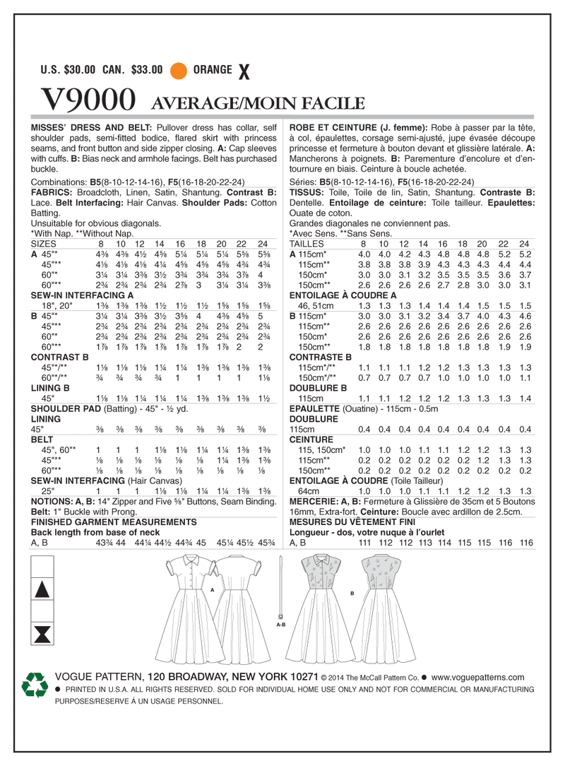 V9000 Robe et ceinture - Jeunes femmes (Grandeur : 8-10-12-14-16)