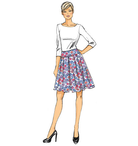 V9090 - Misses' Skirt