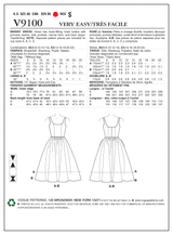 V9100 - Misses' Dress (Size: 6-8-10-12-14)
