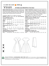 V9105 - Misses' Dress and Sash (Size: 6-8-10-12-14)